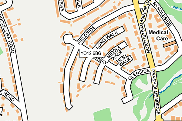 YO12 6BG map - OS OpenMap – Local (Ordnance Survey)