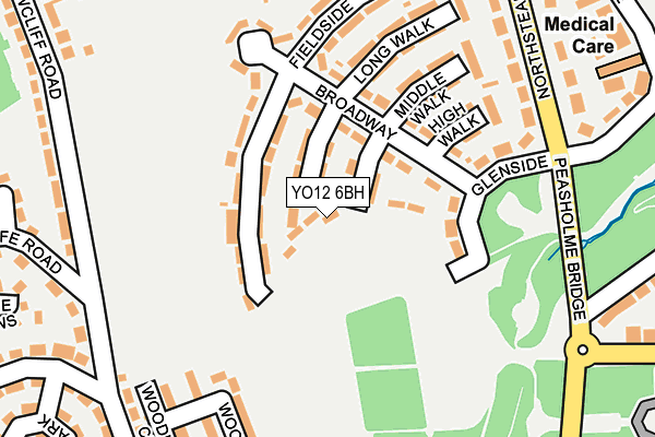 YO12 6BH map - OS OpenMap – Local (Ordnance Survey)