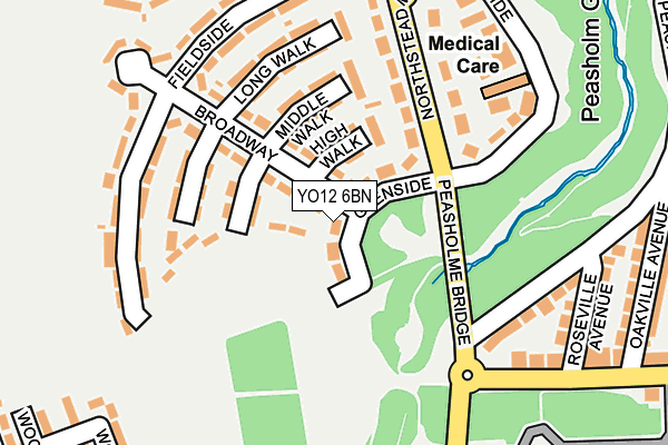 YO12 6BN map - OS OpenMap – Local (Ordnance Survey)