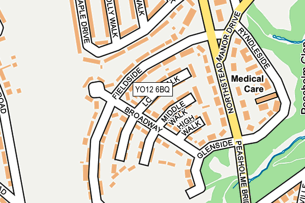 YO12 6BQ map - OS OpenMap – Local (Ordnance Survey)