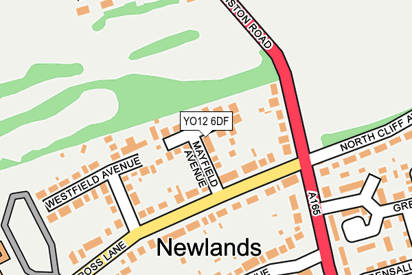 YO12 6DF map - OS OpenMap – Local (Ordnance Survey)