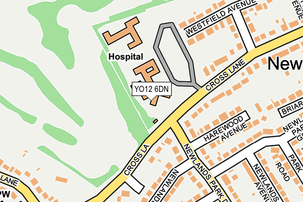YO12 6DN map - OS OpenMap – Local (Ordnance Survey)