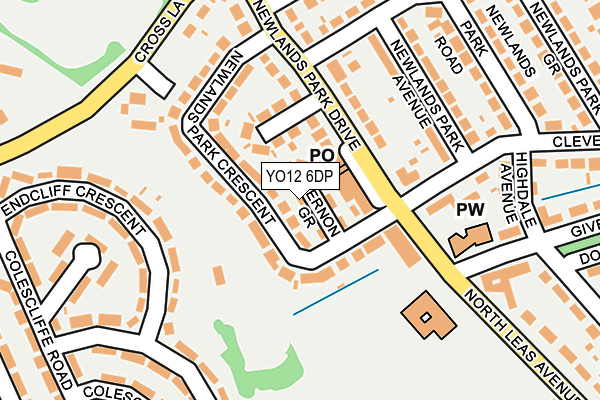 YO12 6DP map - OS OpenMap – Local (Ordnance Survey)