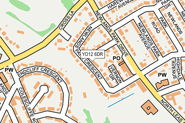 YO12 6DR map - OS OpenMap – Local (Ordnance Survey)