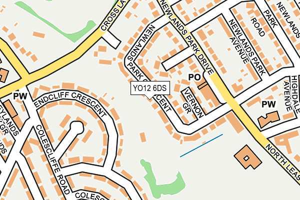 YO12 6DS map - OS OpenMap – Local (Ordnance Survey)