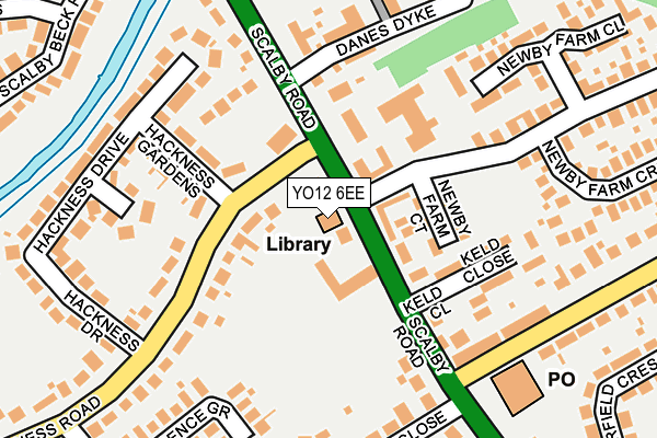 YO12 6EE map - OS OpenMap – Local (Ordnance Survey)