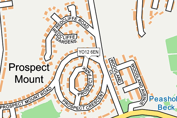 YO12 6EN map - OS OpenMap – Local (Ordnance Survey)