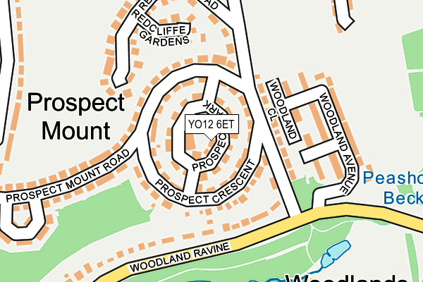 YO12 6ET map - OS OpenMap – Local (Ordnance Survey)