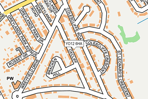 YO12 6HA map - OS OpenMap – Local (Ordnance Survey)