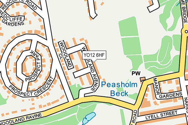 YO12 6HF map - OS OpenMap – Local (Ordnance Survey)