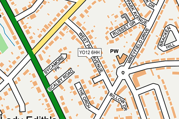 YO12 6HH map - OS OpenMap – Local (Ordnance Survey)