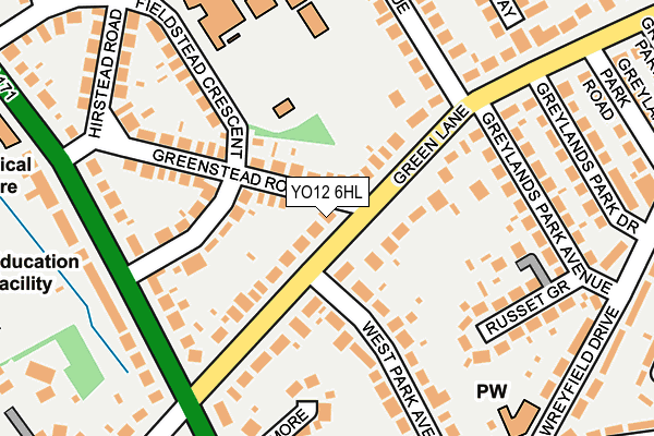 YO12 6HL map - OS OpenMap – Local (Ordnance Survey)
