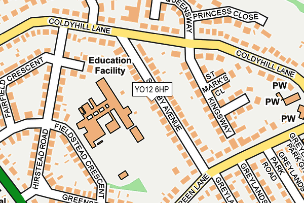 YO12 6HP map - OS OpenMap – Local (Ordnance Survey)