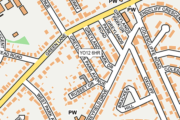 YO12 6HR map - OS OpenMap – Local (Ordnance Survey)