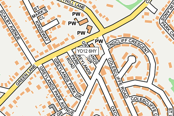 YO12 6HY map - OS OpenMap – Local (Ordnance Survey)