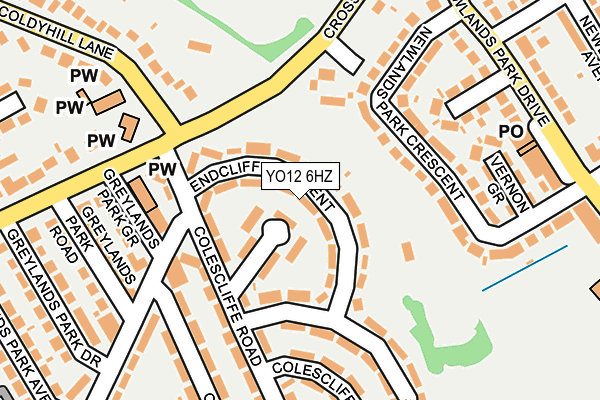 YO12 6HZ map - OS OpenMap – Local (Ordnance Survey)