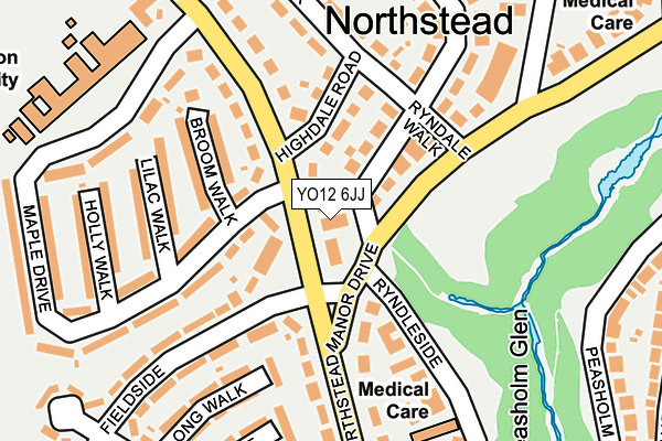 YO12 6JJ map - OS OpenMap – Local (Ordnance Survey)