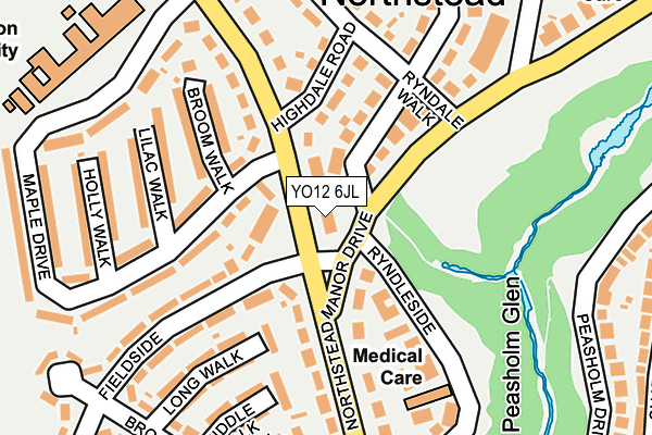 YO12 6JL map - OS OpenMap – Local (Ordnance Survey)