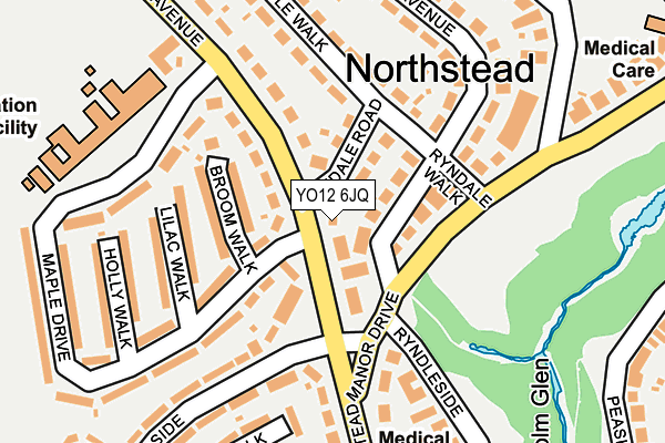 YO12 6JQ map - OS OpenMap – Local (Ordnance Survey)