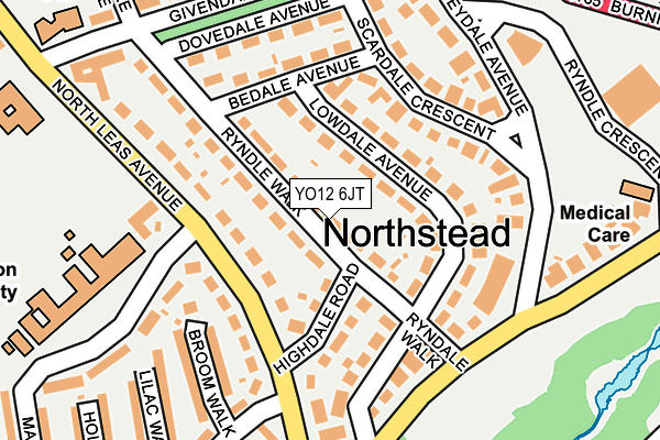 YO12 6JT map - OS OpenMap – Local (Ordnance Survey)