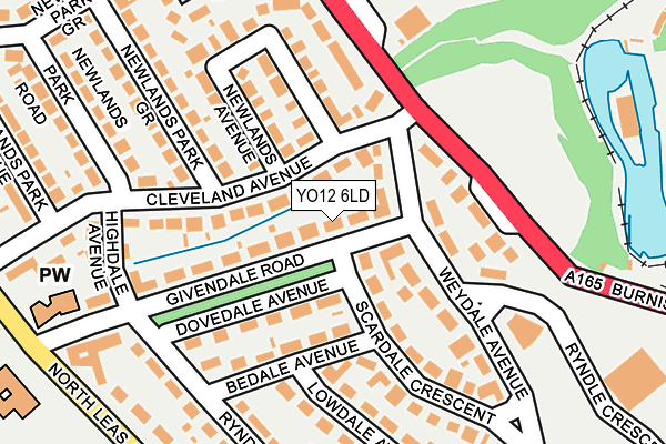 YO12 6LD map - OS OpenMap – Local (Ordnance Survey)