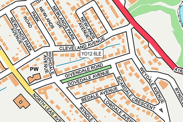 YO12 6LE map - OS OpenMap – Local (Ordnance Survey)