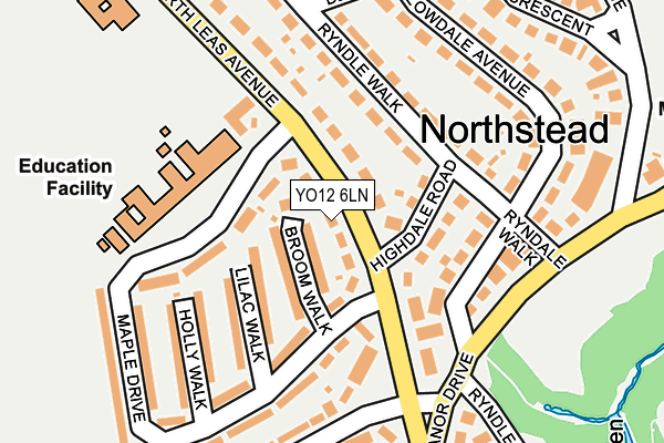 YO12 6LN map - OS OpenMap – Local (Ordnance Survey)