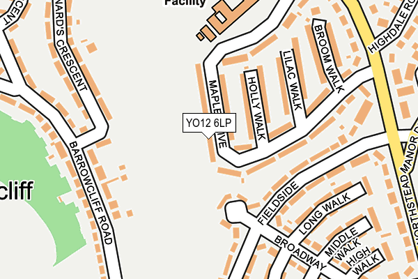 YO12 6LP map - OS OpenMap – Local (Ordnance Survey)