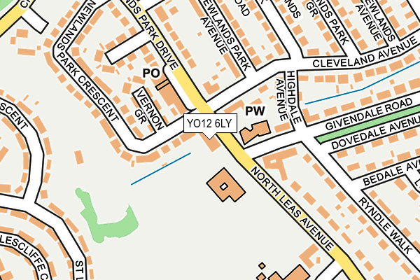 YO12 6LY map - OS OpenMap – Local (Ordnance Survey)