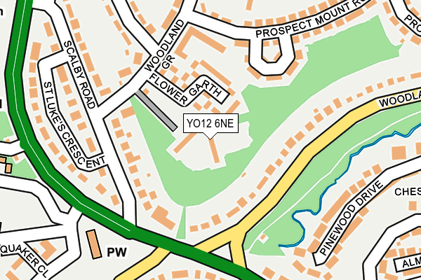 YO12 6NE map - OS OpenMap – Local (Ordnance Survey)