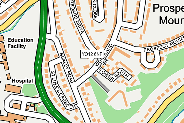 YO12 6NF map - OS OpenMap – Local (Ordnance Survey)