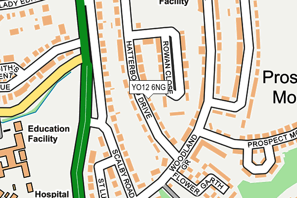 YO12 6NG map - OS OpenMap – Local (Ordnance Survey)