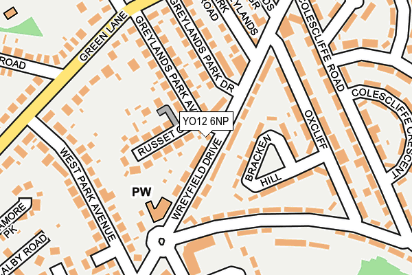YO12 6NP map - OS OpenMap – Local (Ordnance Survey)