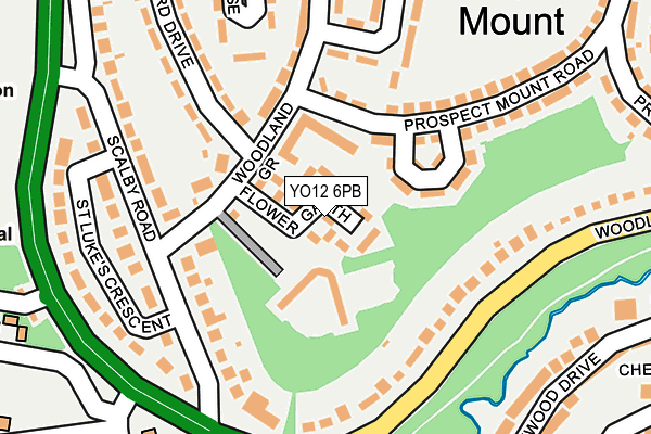 YO12 6PB map - OS OpenMap – Local (Ordnance Survey)