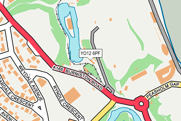 YO12 6PF map - OS OpenMap – Local (Ordnance Survey)