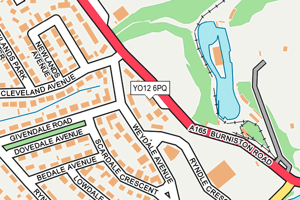 YO12 6PQ map - OS OpenMap – Local (Ordnance Survey)