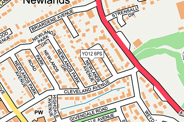 YO12 6PS map - OS OpenMap – Local (Ordnance Survey)