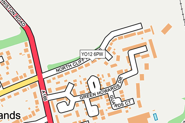 YO12 6PW map - OS OpenMap – Local (Ordnance Survey)