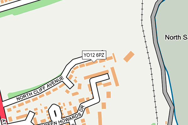 YO12 6PZ map - OS OpenMap – Local (Ordnance Survey)