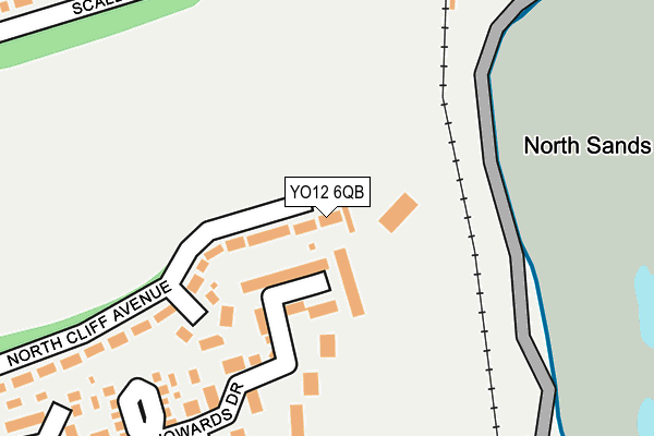 YO12 6QB map - OS OpenMap – Local (Ordnance Survey)