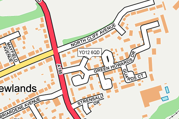 YO12 6QD map - OS OpenMap – Local (Ordnance Survey)