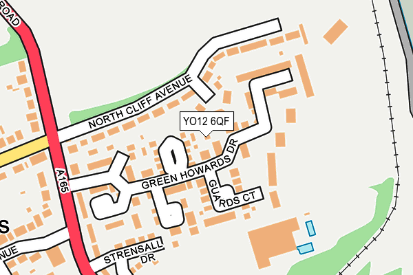 YO12 6QF map - OS OpenMap – Local (Ordnance Survey)