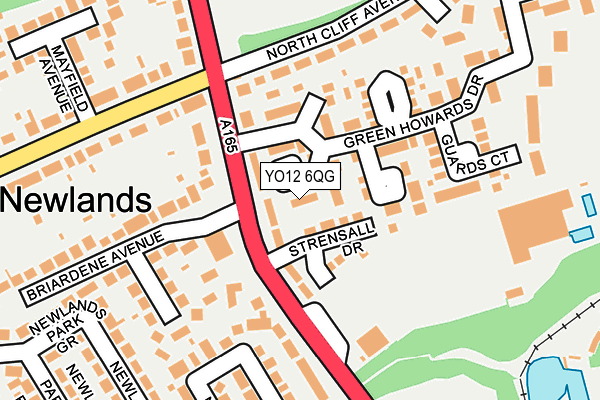 YO12 6QG map - OS OpenMap – Local (Ordnance Survey)