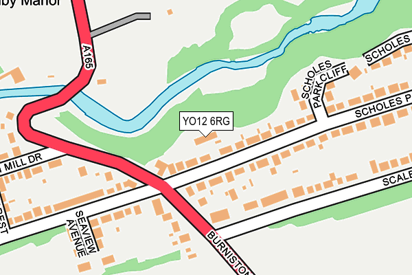 YO12 6RG map - OS OpenMap – Local (Ordnance Survey)