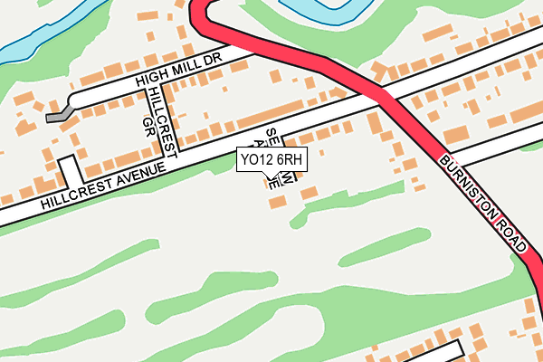 YO12 6RH map - OS OpenMap – Local (Ordnance Survey)