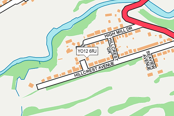 YO12 6RJ map - OS OpenMap – Local (Ordnance Survey)
