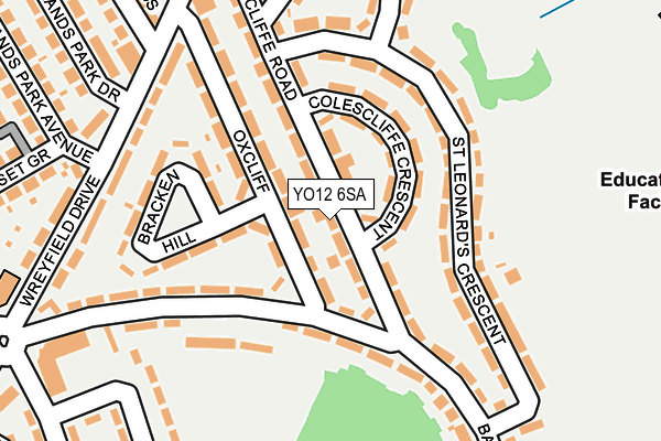 YO12 6SA map - OS OpenMap – Local (Ordnance Survey)