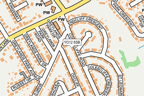 YO12 6SB map - OS OpenMap – Local (Ordnance Survey)