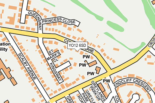 YO12 6SD map - OS OpenMap – Local (Ordnance Survey)