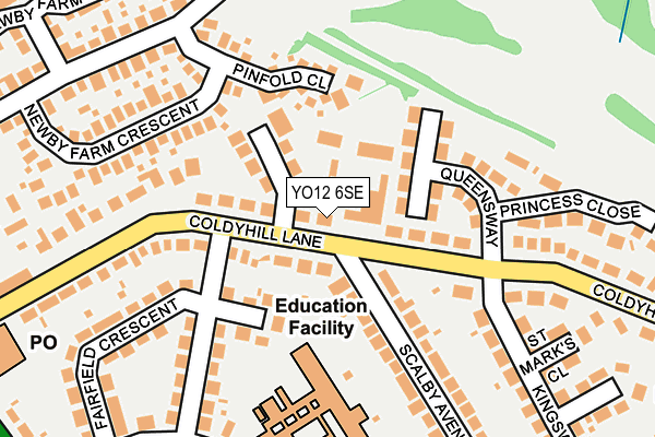 YO12 6SE map - OS OpenMap – Local (Ordnance Survey)